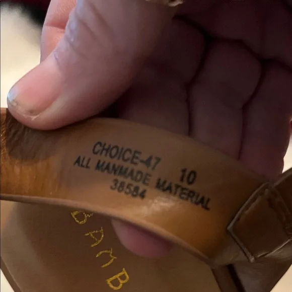 NWT Bamboo Buckle Strap Wedge Sandals Brown - Picture 13 of 13